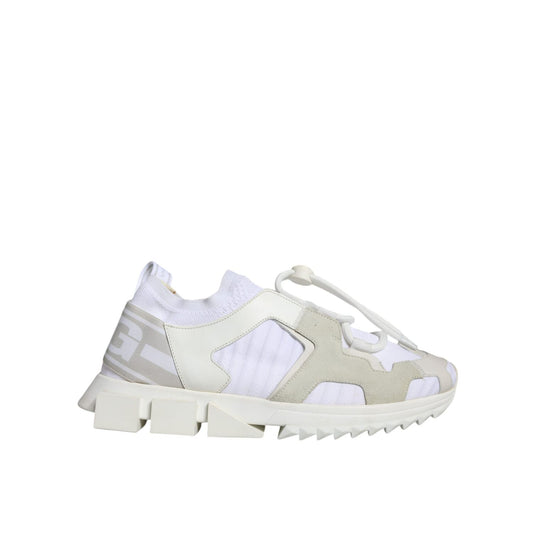 Dolce & Gabbana White Mesh Sorrento Trekking Sneakers Shoes LA6177#1-37