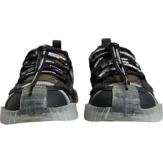 Dolce & Gabbana Multicolor Lace Up Low Top NS1 Sneakers Shoes Dolce & Gabbana Dark Slate Gray