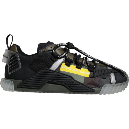 Dolce & Gabbana Multicolor Lace Up Low Top NS1 Sneakers Shoes Dolce & Gabbana Dark Slate Gray