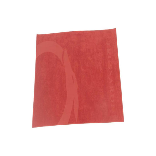 Trussardi Beachwear Red Cotton Men Beach Towel Trussardi Beachwear Maroon