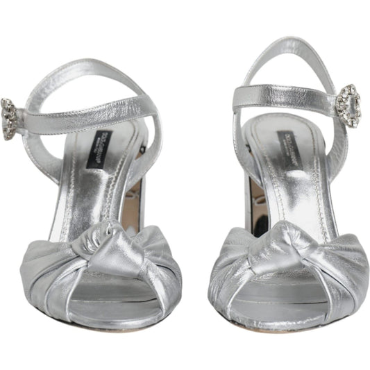 Dolce & Gabbana Silver Mirror Heels KEIRA Sandals Shoes LA11777-38.5