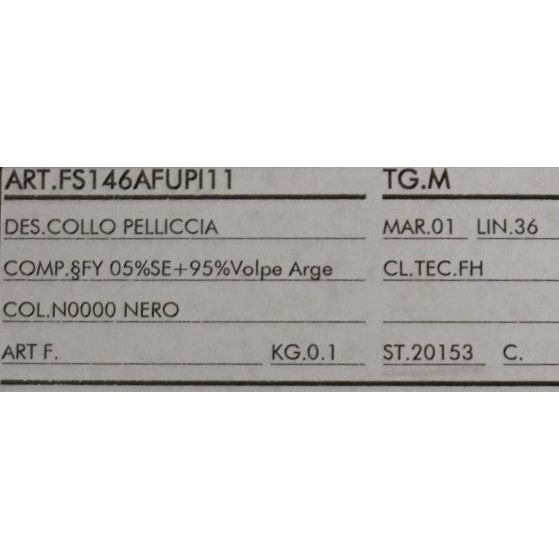 Dolce & Gabbana Black Silver Fox Fur Scarf