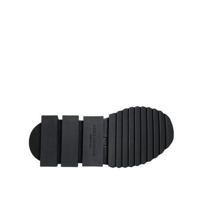 Dolce & Gabbana Black Sorrento Socks Logo Sneakers Shoes