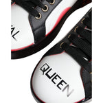 Dolce & Gabbana White Red Crystals Leather Portofino Sneakers Shoes LA10480-35
