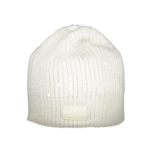 Guess Jeans White Polyester Hat Guess Jeans Beige