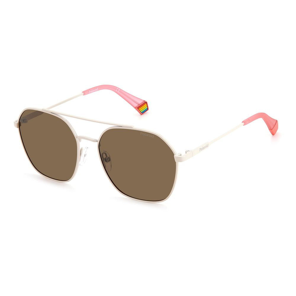 Polaroid Beige Stainless Steel Sunglasses POPLD6172S10ASPAC