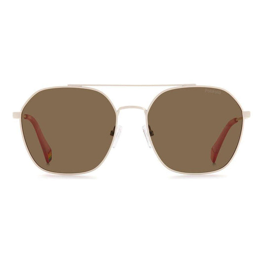 Polaroid Beige Stainless Steel Sunglasses Polaroid Dim Gray