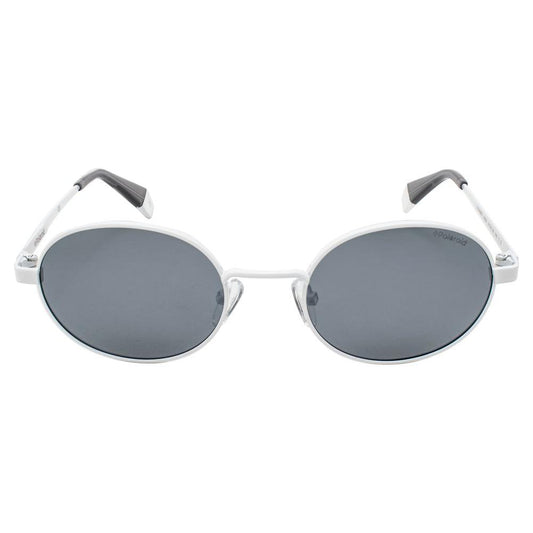 Polaroid White Metal Sunglasses Polaroid Slate Gray