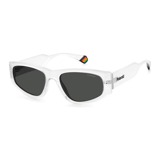 Polaroid Transparent Plastic Sunglasses Polaroid White Smoke