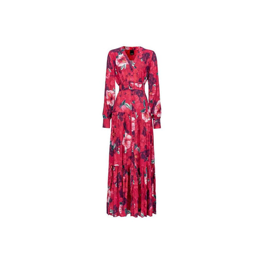 PINKO Fuchsia Viscose Dress PINKO Maroon