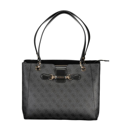 Guess Jeans Black Polyethylene Handbag Guess Jeans Dark Slate Gray