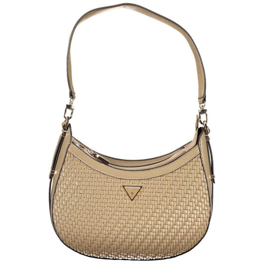 Guess Jeans Beige Polyethylene Handbag Guess Jeans Rosy Brown