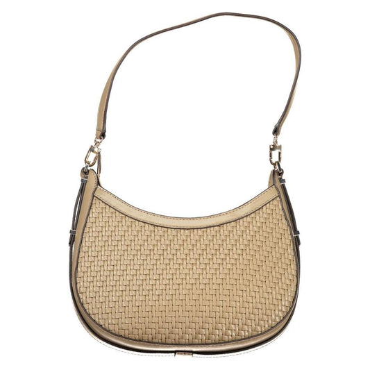 Guess Jeans Beige Polyethylene Handbag Guess Jeans Rosy Brown