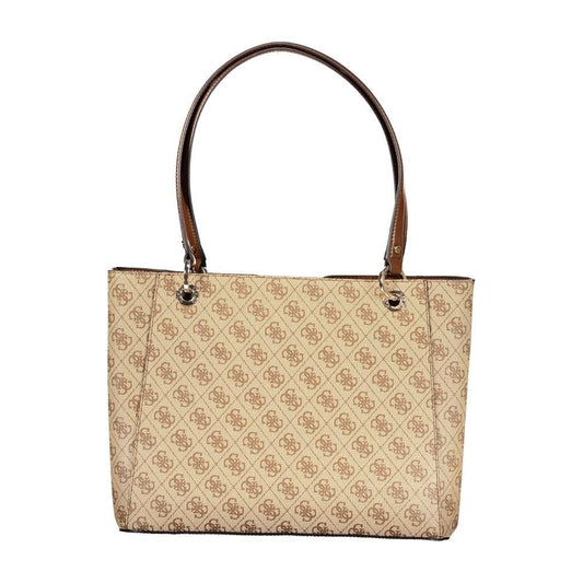 Guess Jeans Beige Polyethylene Handbag Guess Jeans Tan