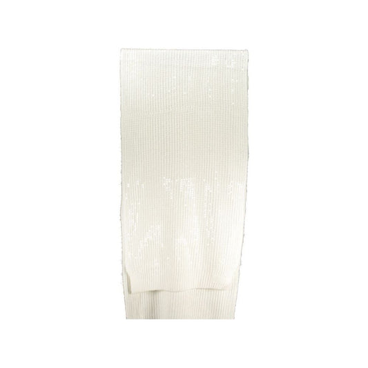 Guess Jeans White Polyester Scarf Guess Jeans Beige