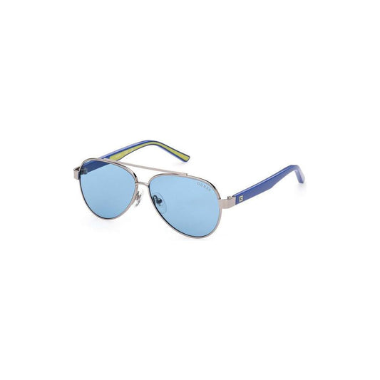 Guess Gray Metal Sunglasses Guess Light Steel Blue