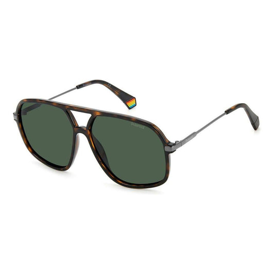 Polaroid Brown Plastic Sunglasses Polaroid Dark Olive Green