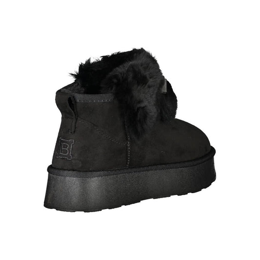 Laura Biagiotti Black Polyester Boot Laura Biagiotti Dark Slate Gray