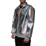 Dolce & Gabbana Silver Iridescent Full Zip Men Bomber Jacket Dolce & Gabbana Dark Slate Gray
