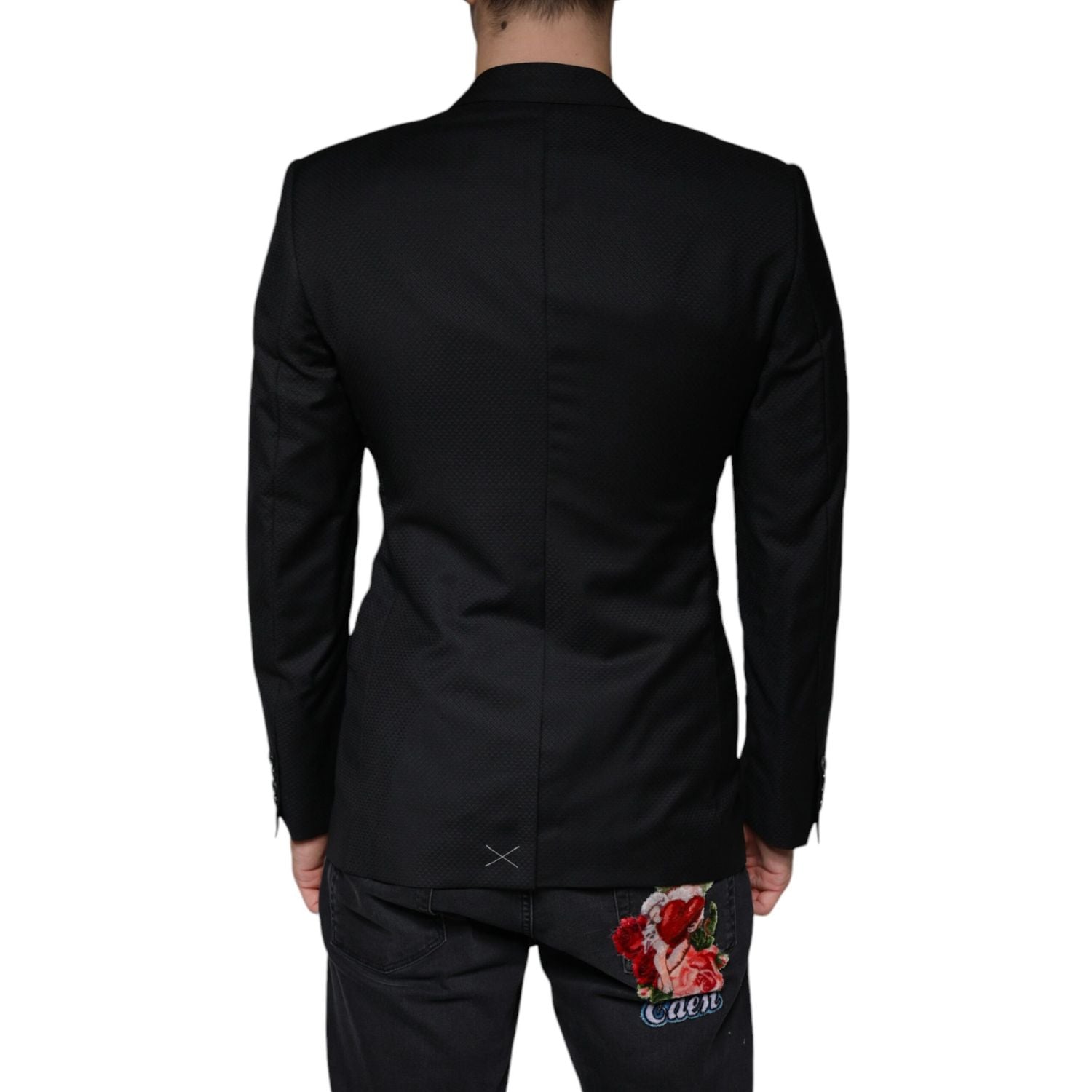 Dolce & Gabbana Black MARTINI Bee Single Breasted Blazer