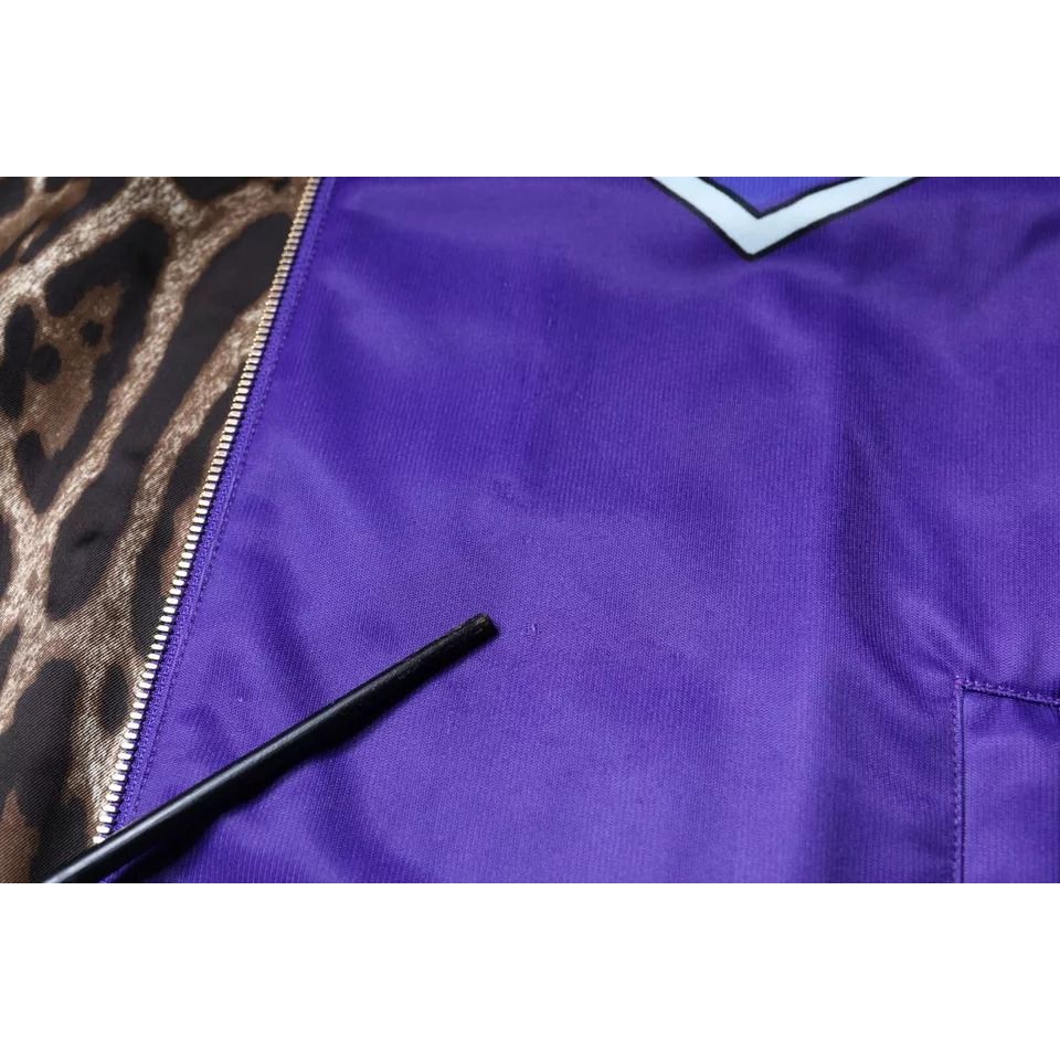 Dolce & Gabbana Purple YEAR OF THE PIG Full Zip Bomber Jacket