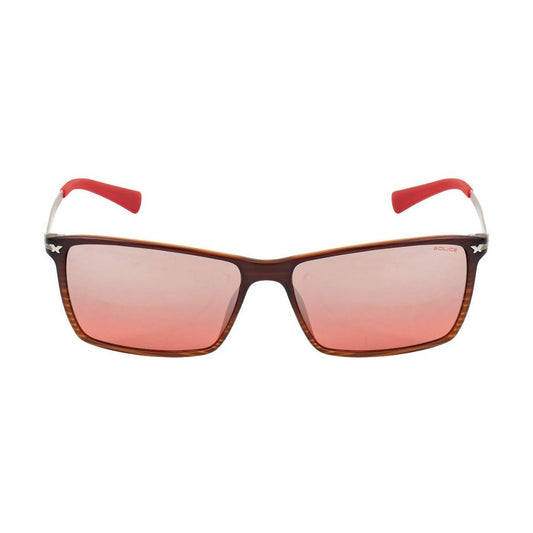Police Red Injected Sunglasses Police Tan