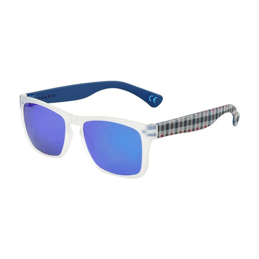 Police White Injected Sunglasses Police Slate Blue