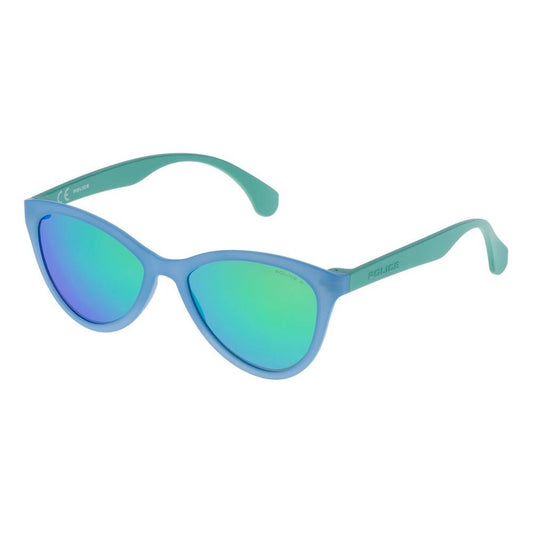 Police Blue Injected Sunglasses Police Medium Aquamarine