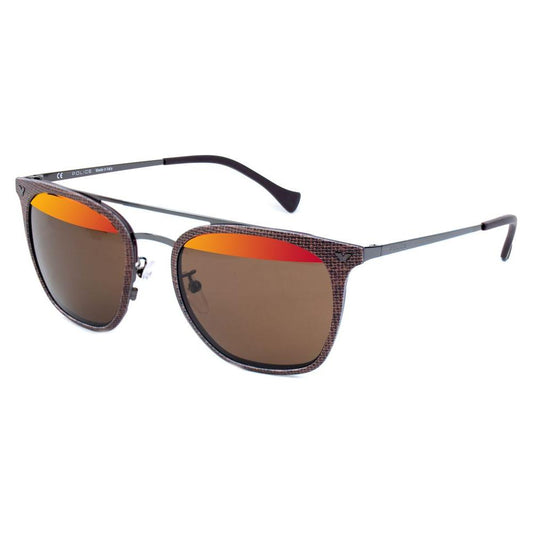 Police Brown Metal Sunglasses Police Dim Gray