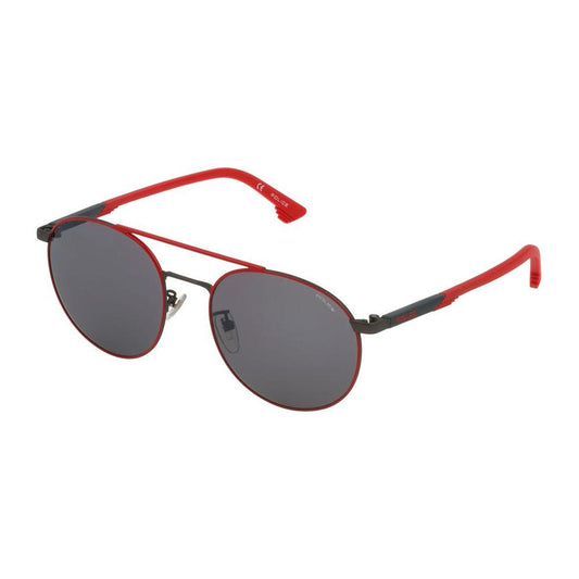 Police Gray Metal Sunglasses Police Dim Gray