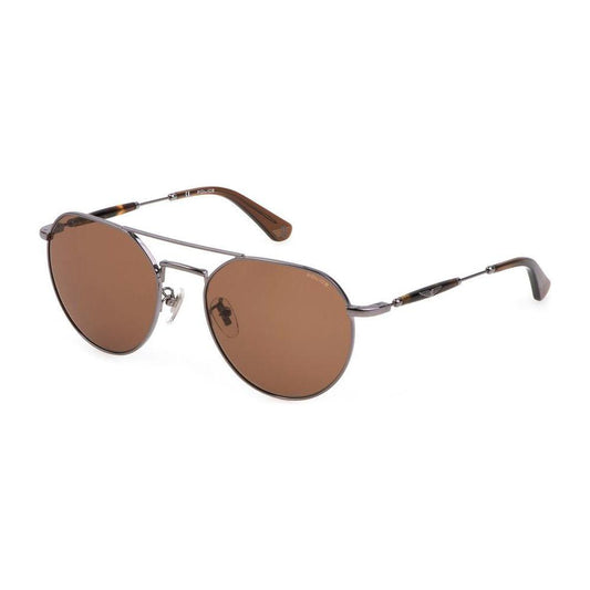 Police Gray Metal Sunglasses Police Dim Gray