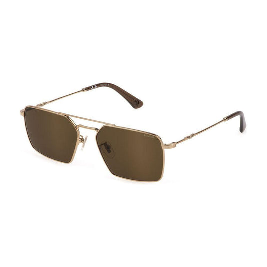 Police Gold Metal Sunglasses Police Dark Olive Green