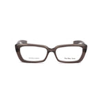 Bottega Veneta Gray Acetate Frames for women, front view showing elegant design and craftsmanship.