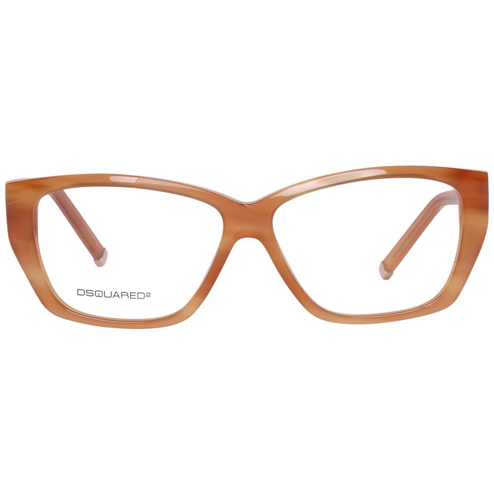 Dsquared² Brown Plastic Frames - Women's glasses model DQ5063-039-54, 54/12/140 mm, featuring a stylish brown color and durable plastic material.