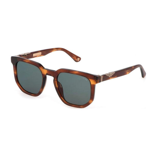 Police Brown Acetate Sunglasses Police Dim Gray