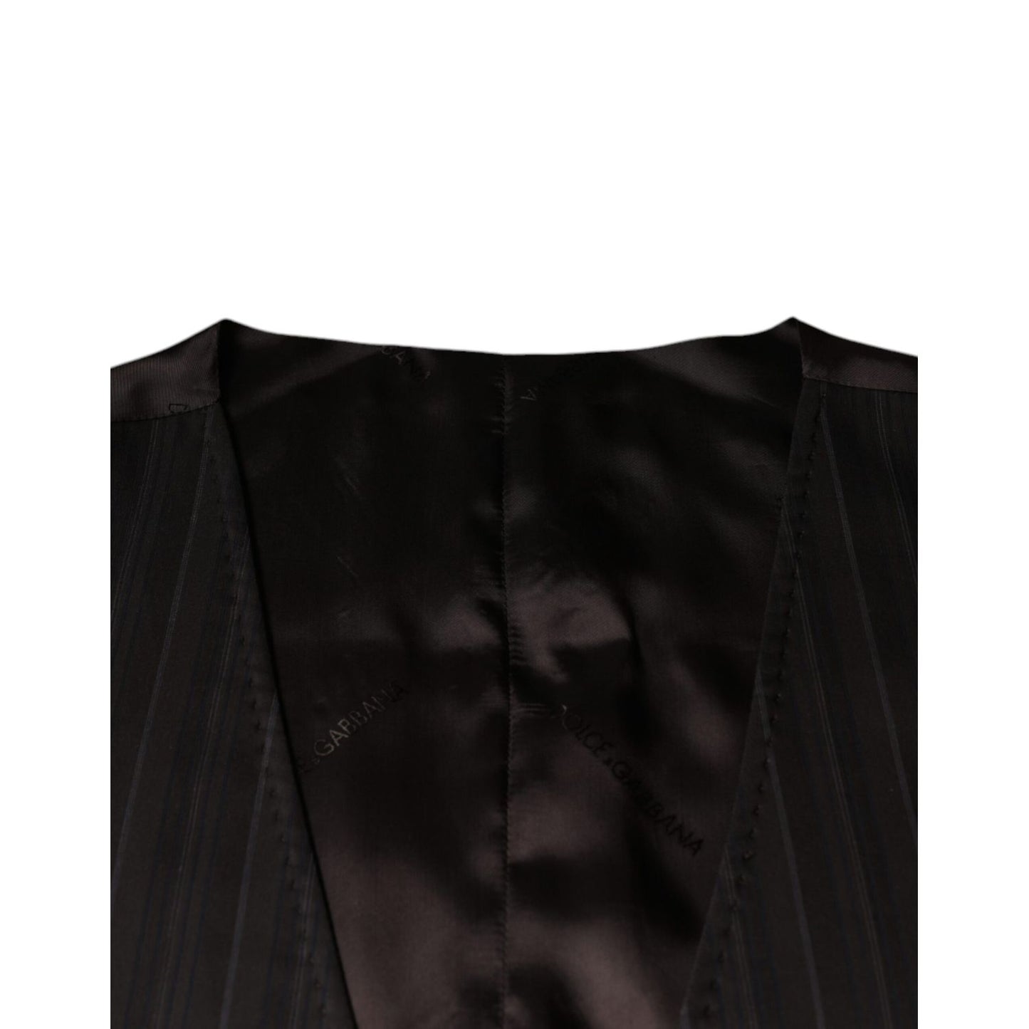 Dolce & Gabbana Black Cotton Waistcoat Dress Formal Vest