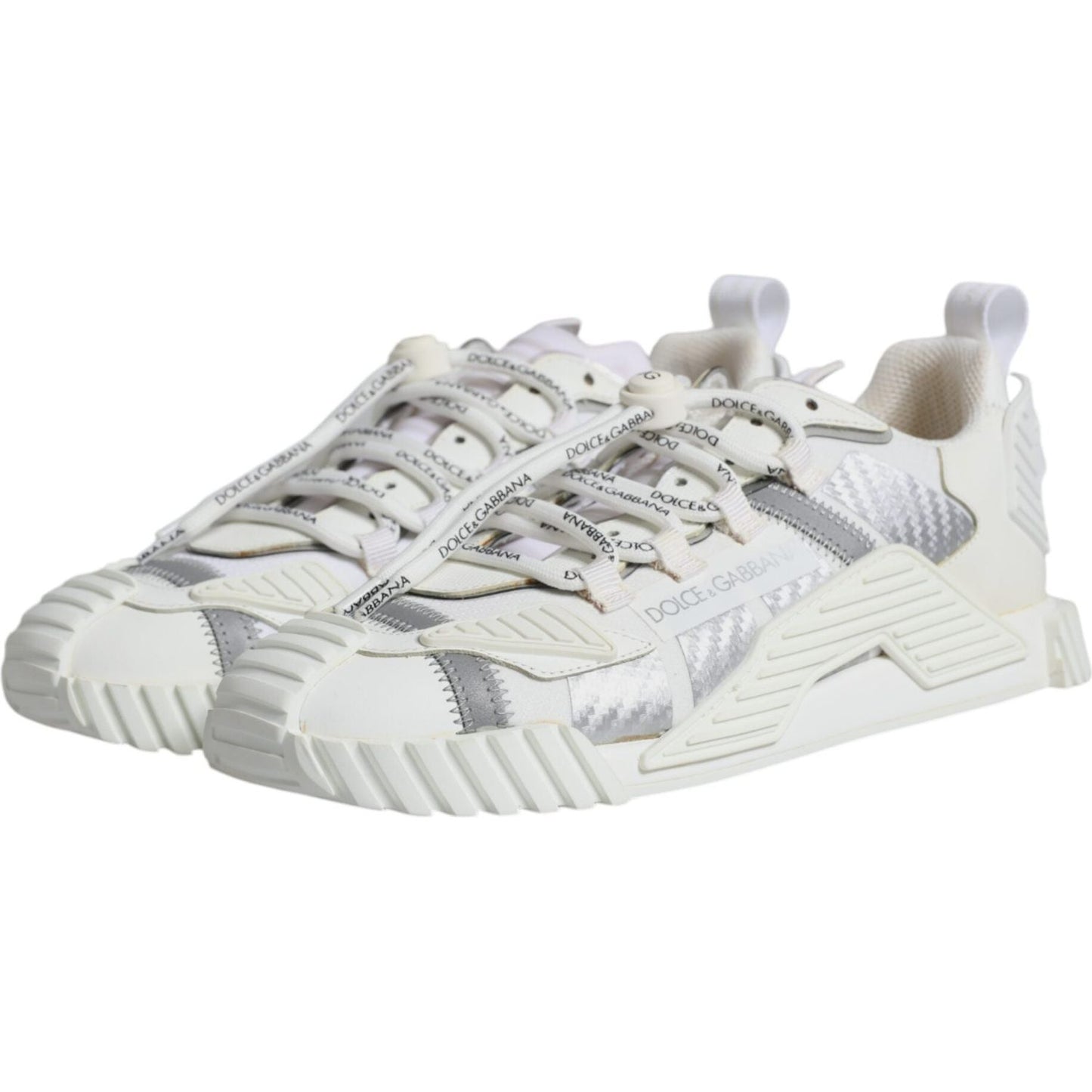 Dolce & Gabbana White Lace Up Low Top NS1 Sneakers Shoes
