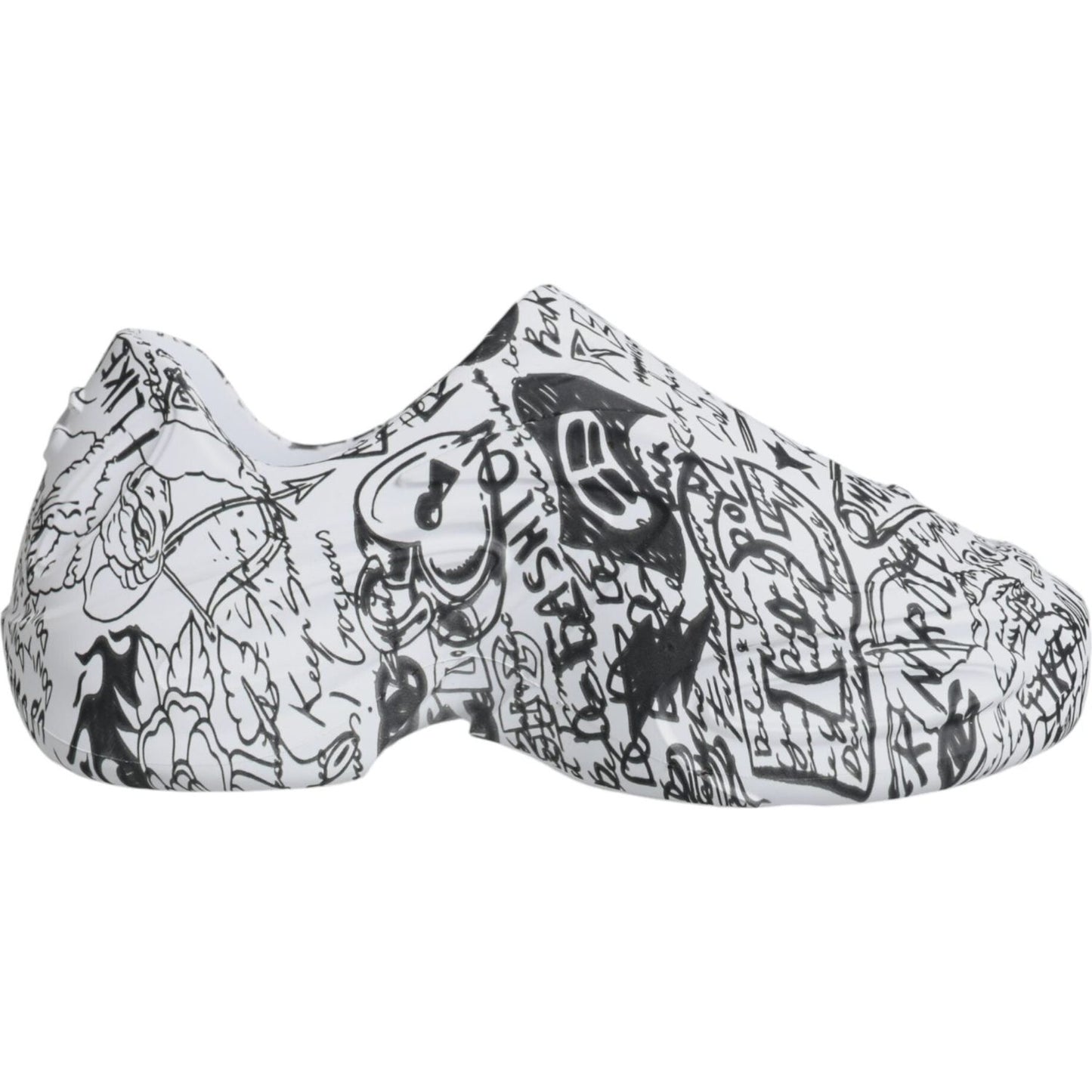 Dolce & Gabbana White Black Graffiti Daymaster Sneakers Shoes Dolce & Gabbana Light Gray