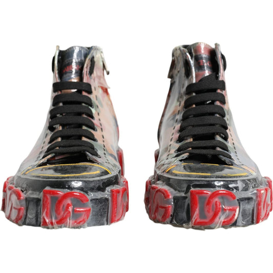 Dolce & Gabbana Multicolor Camouflage High Top Sneakers Shoes Dolce & Gabbana Dark Slate Gray