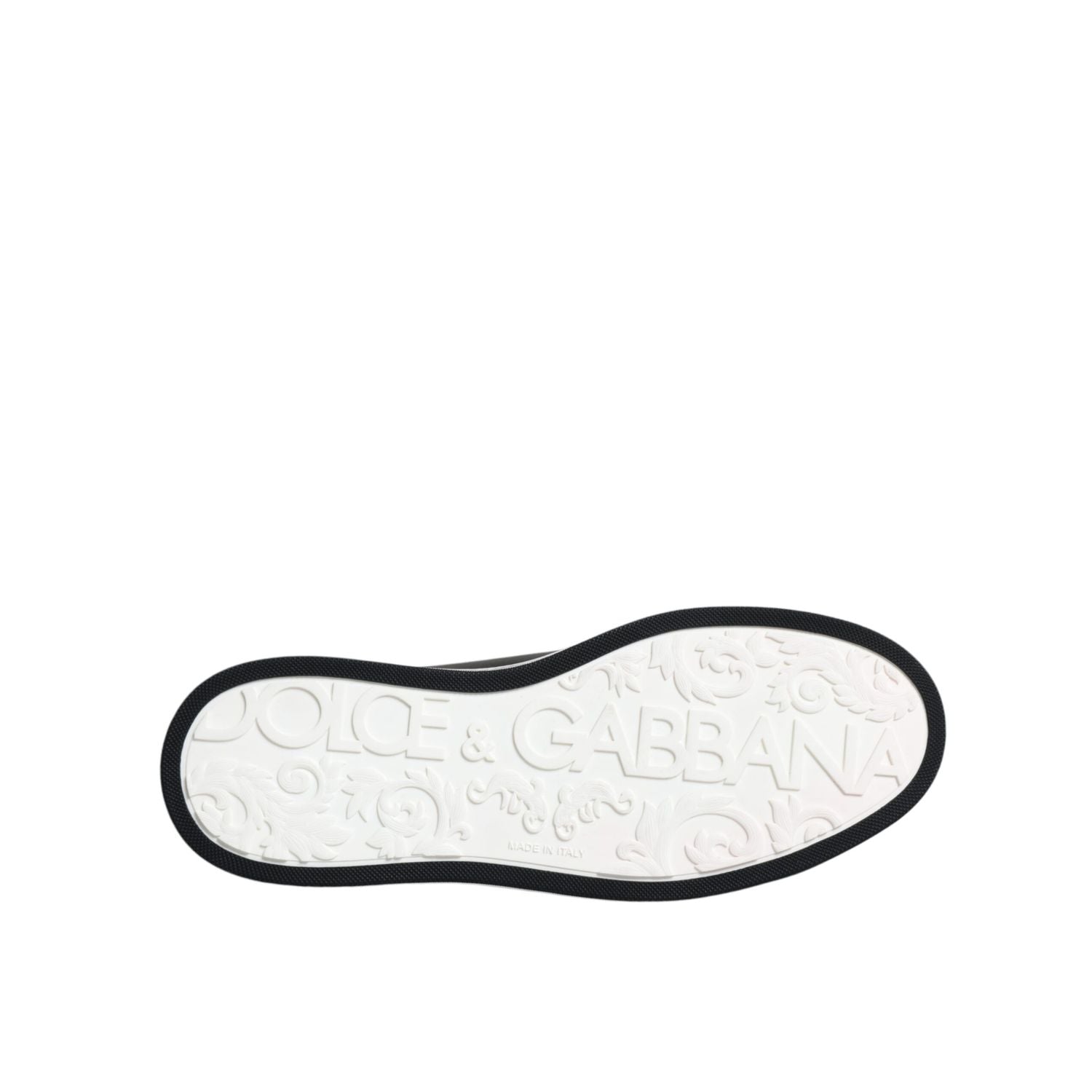 Dolce & Gabbana Black Leather Low Top Men Sneakers Shoes