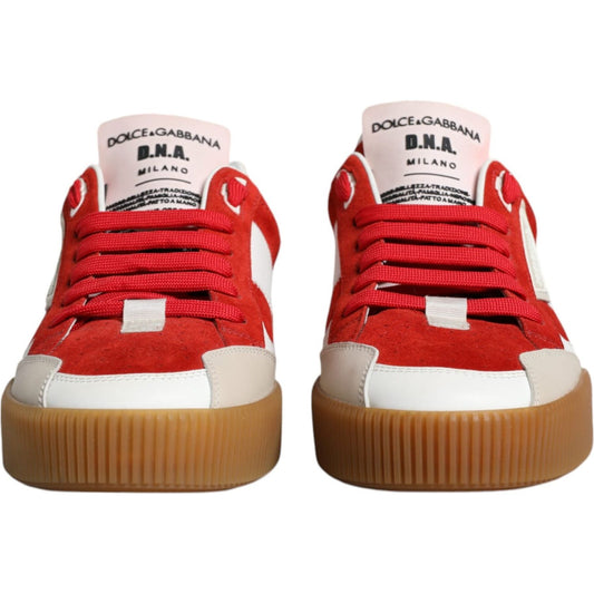 Dolce & Gabbana Multicolor Miami Leather Low Top Sneakers Shoes Dolce & Gabbana Brown