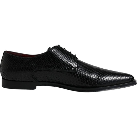 Dolce & Gabbana Black Leather Derby Formal Dress Shoes Dolce & Gabbana Black