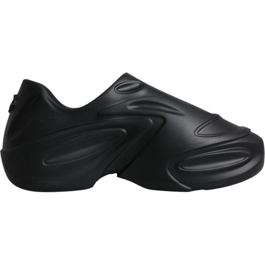 Dolce & Gabbana Black Foiled Rubber Toy Low Top Sneakers Shoes Dolce & Gabbana Dark Slate Gray