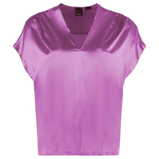PINKO Purple Silk Sweater PINKO Rosy Brown