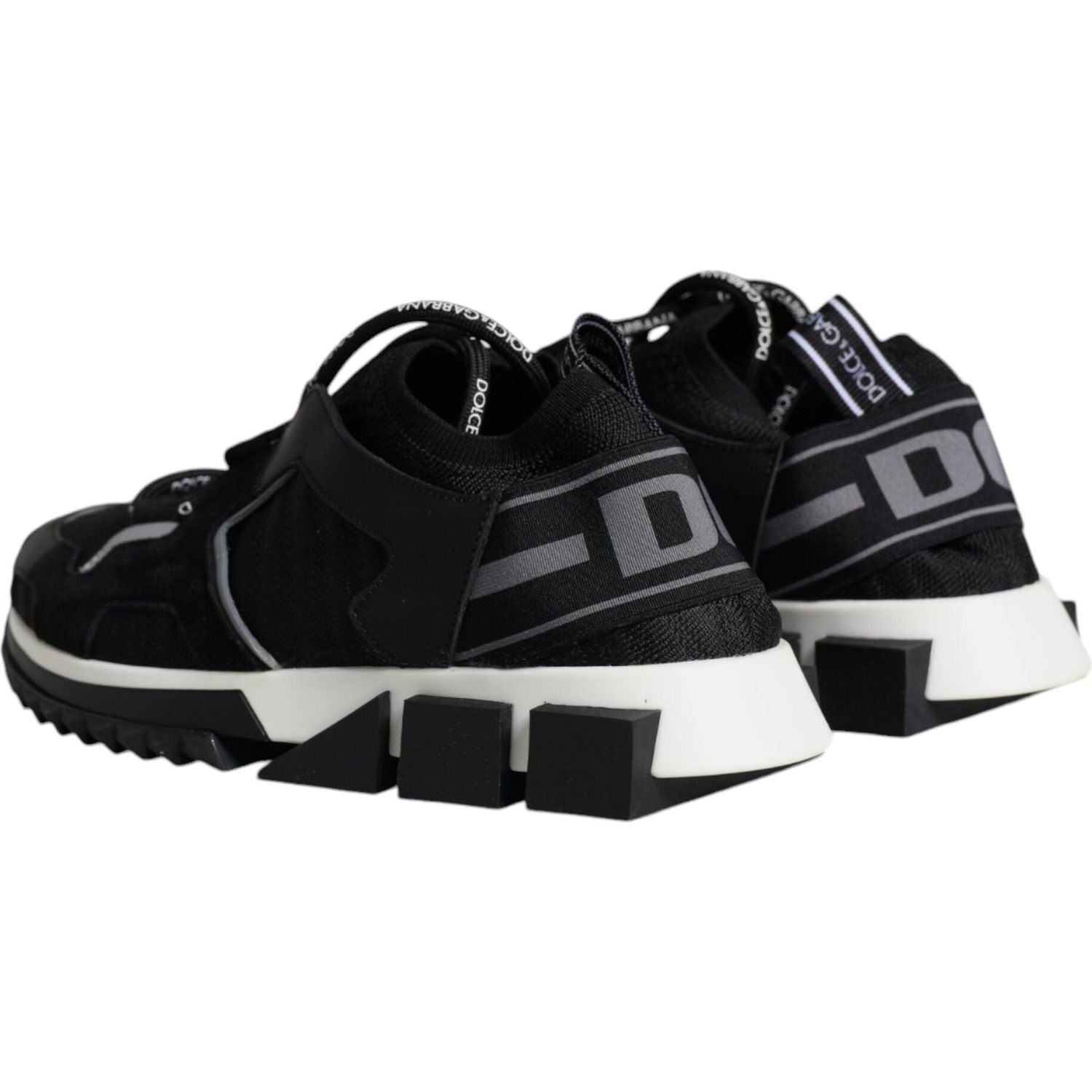 Dolce & Gabbana Black Mesh Sorrento Trekking Sneakers Shoes