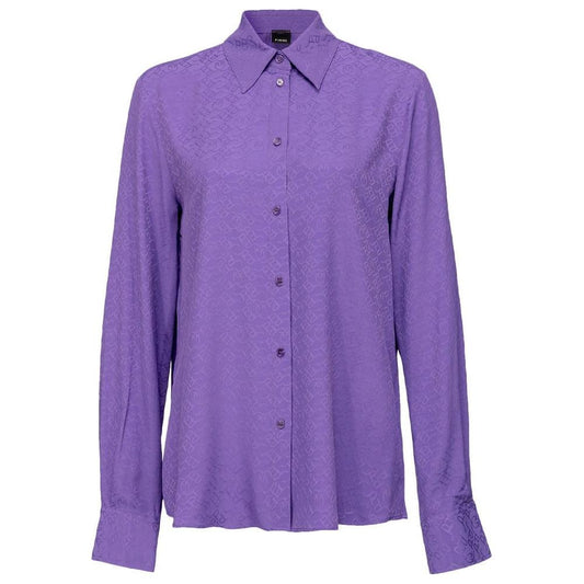 PINKO Purple Acetate Shirt PINKO Slate Blue