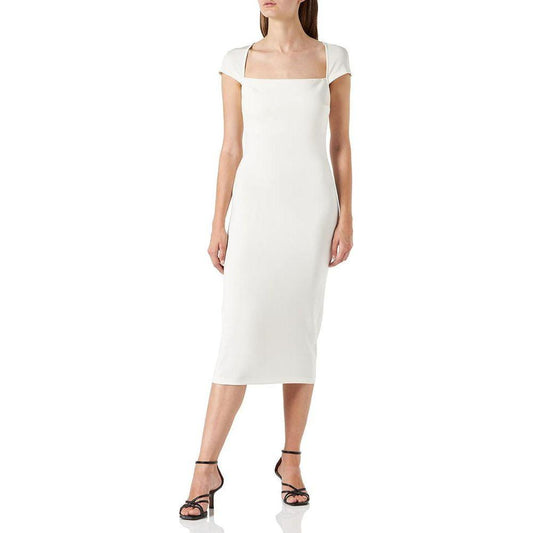 PINKO White Viscose Dress PINKO Antique White