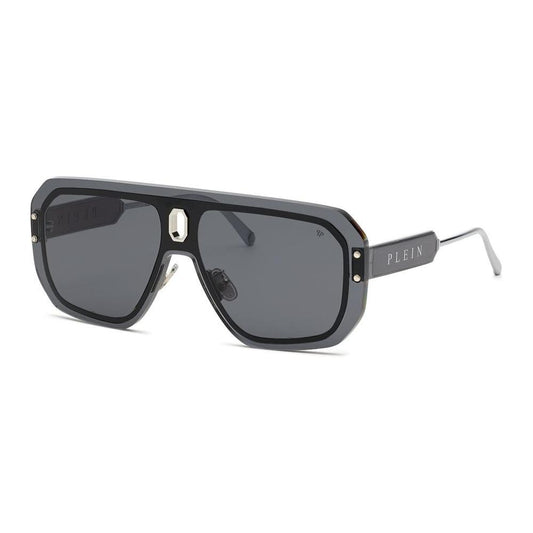 Philipp Plein Gray Metal Sunglasses Philipp Plein Dim Gray