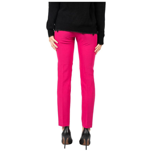 PINKO Fuchsia Polyester Jeans & Pant PINKO Medium Violet Red