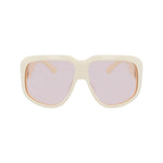 Longchamp White Acetate Sunglasses